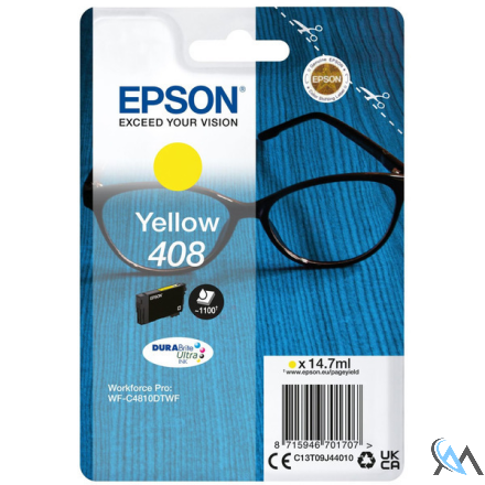 Original Epson C13T09J44010/408 Tintenpatrone gelb, 1.100 Seiten ISO/IEC 24711 14.7ml