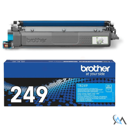 Original Brother TN-249C Toner-Kit cyan extra High-Capacity, 4.000 Seiten ISO/IEC 19752