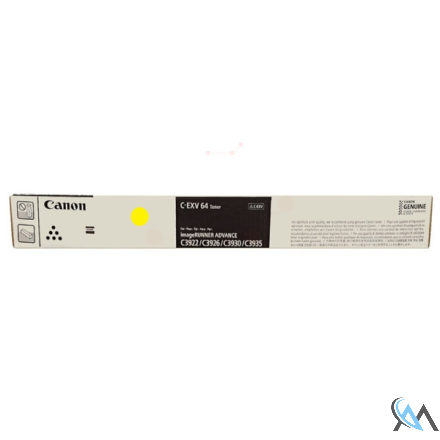 Original Canon 5756C002/C-EXV64 Toner gelb, 25.500 Seiten ISO/IEC 19752