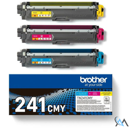 Original Brother TN-241CMY Toner MultiPack C,M,Y, 3x1.400 Seiten ISO/IEC 19798 VE=3