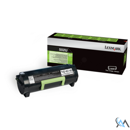 Original Lexmark 50F2U0R/502U Toner-Kit schwarz ultra High-Capacity recycelt, 20.000 Seiten/5%