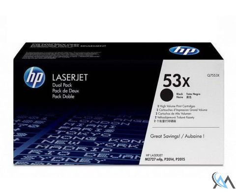 Original HP Q7553XD, 53XD Toner Schwarz Neu 7.000 Seiten