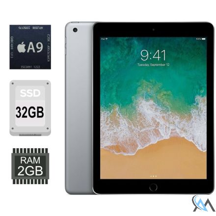 Apple iPad 5 A 1822 2017 32GB Space Gray 9,7 Zoll Wi-Fi Tablet