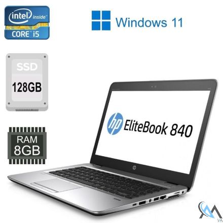 HP Elitebook 840 G3 14" Notebook LTE FP i5-6200U 8Gb RAM 128GB SSD HD Refurbished W11