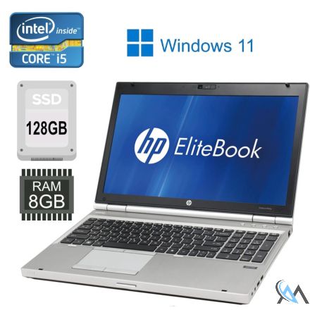 HP Elitebook 8560p i5-2540M 2,6GHz 8GB 128 GB SSD FHD WIN 11 Pro Refurbished