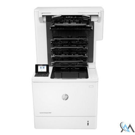 HP LaserJet Enterprise M607dn Laserdrucker refurbished mit L0H20A Stapelfach mit Hefter und Mailbox 800 Blatt mit unter 17.000 gedruckten Seiten mit gebrauchtem Toner