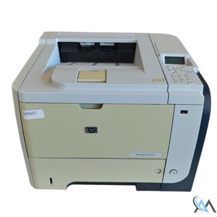 HP Laserjet P3015DN S/W DIN A4 Laserdrucker refurbished mit gedruckten Seiten ohne Toner vergilbt siehe Bild 