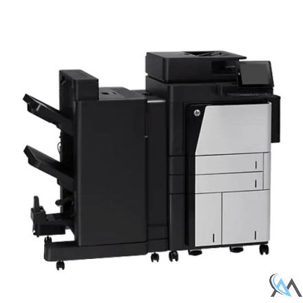 HP LaserJet Enterprise flow M830z MFP gebrauchte Kopierer CF367A mit Finisher CZ996A mit Heften Lochen 
