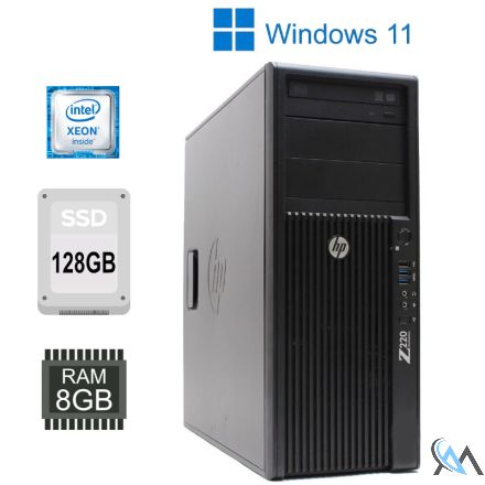 HP Z220 CMT Workstation Intel Xeon E3 1240 3,4 GHz 8 GB RAM 128 SSD AMD HDMI