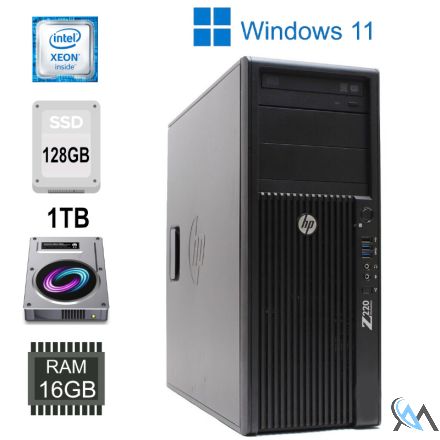 HP Z220 CMT Workstation Intel Xeon E3 1240 3,4 GHz 16 GB RAM 128 SSD AMD HDMI 1T