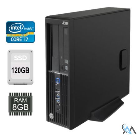 HP Z230 SFF Intel i7-4770 3,4 8 GB RAM 120 GB SSD Quadro K420 1GB VRAM WM633ET