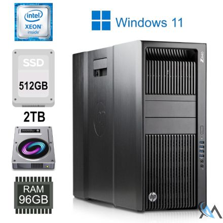 HP Z840 Workstation Xeon E5-2603v4 6 X 1,70 GHz 96 GB RAM 512 GB SSD 1450 Watt