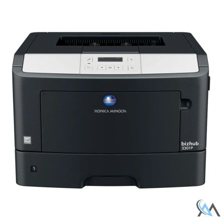 Konica Minolta bizhub 3301P Laserdrucker unter 34.000 gedruckten Seiten mit gebrauchtem Toner