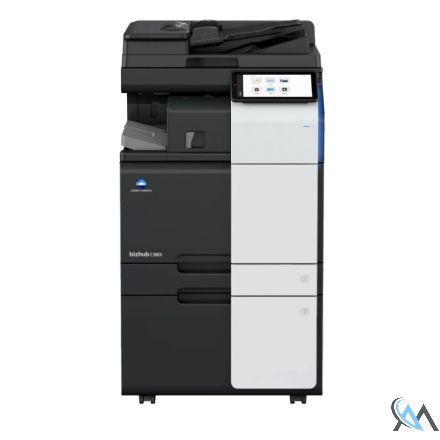 Konica Minolta bizhub C300i DIN A3 Farbkopierer refurbished auf DK-516 mit ADF DF-714 mit internem Finisher FS-533 mit 120.668 Seiten gedruckt Toner B: 67% C: 57% M: 65% Y: 80% DK: B: 40% C: 52% M: 52% Y: 52% mit KP102 10 Tasten Keypad