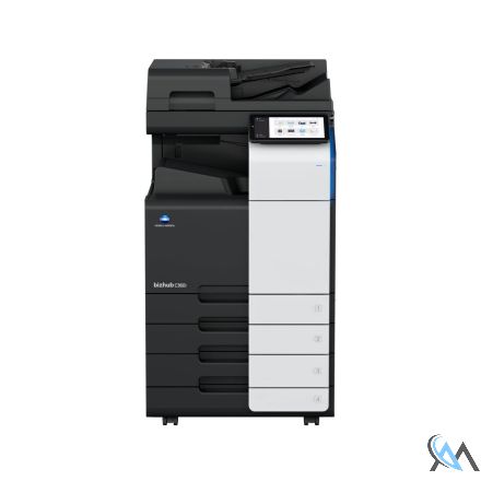 Konica Minolta bizhub C360i Farbkopierer refurbished auf Papierfach PC-216 mit DF-632 mit 201.467 gedruckten Seiten