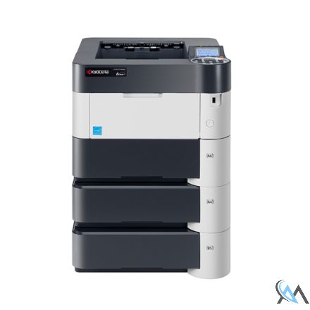 Kyocera ECOSYS P3045DN Laserdrucker refurbished mit 2x Zusatzpapierfach PF-320 unter 52.000 gedruckten Seiten mit gebrauchtem Toner