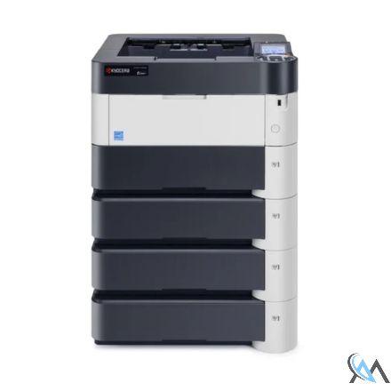 Kyocera ECOSYS P3045DN Laserdrucker refurbished mit 3x Zusatzpapierfach PF-320 mit 16.328 Seiten gedruckt mit gebrauchtem Toner 80%