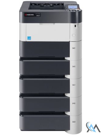 Kyocera Ecosys P3050dn DIN A4 S/W Laserdrucker refurbished mit 4x Zusatzpapierfach PF-320 mit unter 26.000 gedruckten Seiten mit gebrauchtem Toner 