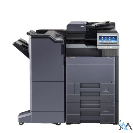 Kyocera TASKalfa 2552ci Farbkopierer refurbished auf PF-7100 / ADF DP-7100 mit Finisher DF-7110 Tacker mit 127.908 Seiten gedruckt Toner B:60% C:5% M:25% Y:90%