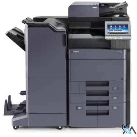 Kyocera TASKalfa 2552ci Farbkopierer refurbished auf PF-7110 mit DP-7110 mit Finisher DF-7110 Booklet Tacker Locher mit unter 79.000 gedruckten Seiten mit gebrauchtem Tonersatz