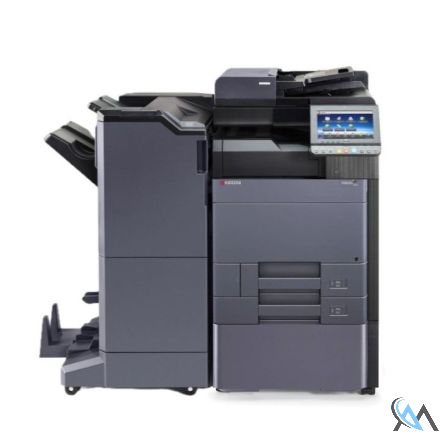 Kyocera TASKalfa 4002i Kopierer refurbished auf Rollwagen CB-100w mit DP-7110 mit Finisher DF-7110 mit Booklet Tacker und Locher mit gebrauchtem Toner