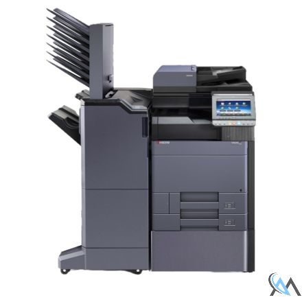 Kyocera TASKalfa 4052ci Kopierer refurbished auf Rollwagen und DP-7100 mit 18.928 Seiten Toner B 20% C 80% M 82% Y 80% mit Finisher DF-7110 Tacker und Locher mit Mailbox MT-730