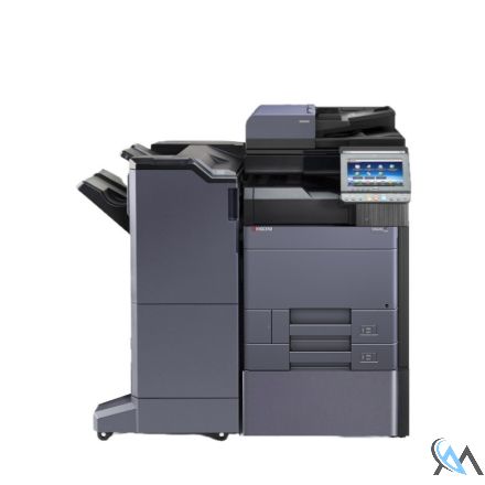 Kyocera TASKalfa 4052ci Kopierer refurbished auf Rollwagen und DP-7100 mit 18.928 Seiten Toner B 20% C 80% M 82% Y 80% mit Finisher DF-7110 Tacker und Locher