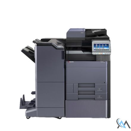 Kyocera TASKalfa 4052ci Kopierer refurbished auf Rollwagen und DP-7100 mit 18.928 Seiten Toner B 20% C 80% M 82% Y 80% mit Booklet Finisher DF-7110 Tacker