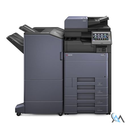 Kyocera TASKalfa 5053ci Kopierer refurbished auf PF-7100 DP-7110 mit Finisher DF-7110 Tacker und Locher mit 136.485 gedruckten Seiten Toner B: 7% C: 60% M: 50% Y 55%
