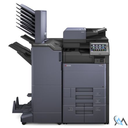 Kyocera TASKalfa 3253ci Kopierer refurbished auf Papierfach PF-7110 mit ADF Einheit DP-7110 mit Finisher DF-7110 Booklet Tacker Locher mit Mailbox MT-730 mit 64.083 gedruckten Seiten Toner B: 90% C: 33% M: 5% Y: 95%