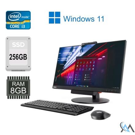Lenovo Home Office TIO 24 G3 23.8" + M710Q Tiny i3-7100T 8 RAM 256 SSD AIO FHD