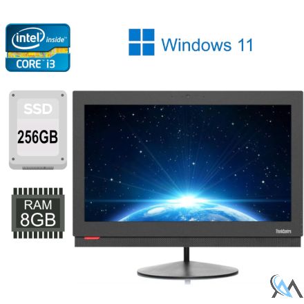 Lenovo M800z AIO PC Thinkcenter Intel i3-6100 3,7 21,5" 8GB 256GB SSD Win11