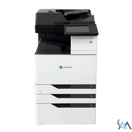 Lexmark XC9235 Farbkopierer refurbished mit Unterschrank mit Dualcan mit 70.188 gedruckten Seiten gebrauchtem Tonersatz B: 36% C: 10% M: 20 Y: 97% Trommel B: 10% CMY 82% Entwickler: B: 89% CMY: 99% Fuser: 89% Warungskit 77%
