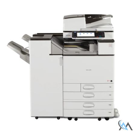 Ricoh Aficio MP C3003 Kopierer refurbished auf Papierfach (2x500xA3) mit Finisher nur Tacker mit 188.399 Seiten gedruckt Toner B:40% C:20% M:80% Y:60%