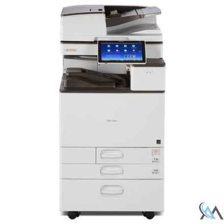 Ricoh Aficio MP C3004 EX gebrauchter Farbkopierer auf Rollwagen ohne Zusatzpapierfächer