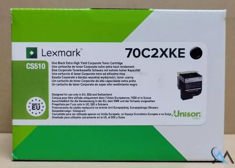 Original Lexmark Toner 70C2XK0 702XKE 70C2XKE 702XK Schwarz CS510