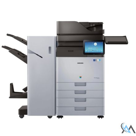 Samsung MultiXpress X7400GX DIN A3 Farbkopierer refurbished auf Papierfach A3 SL-PFP501D 2 x 520 mit ADF Dualscan mit Finisher SL-FIN701B