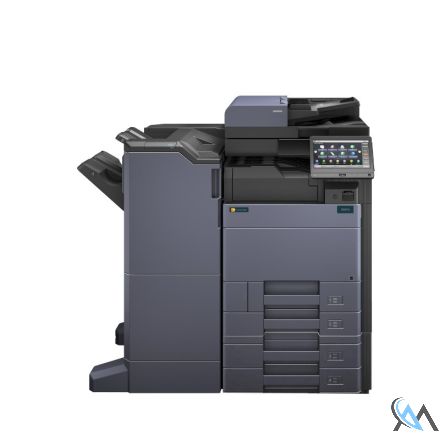 UTAX Triumph Adler 4007ci Kopierer refurbished auf PF-7100 ADF DP-7100 mit Finisher DF-7110 Tacker Locher mit 106.434 Seiten gedruckt Toner B:25% C 30% M 25% Baugleich Kyocera Taskalfa 4053ci