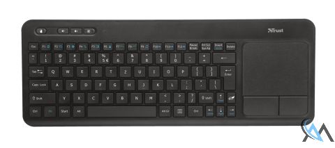 Trust Veza Kabellose Multimedia-Tastatur mit XL-Touchpad DE